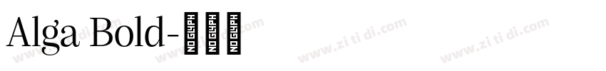 Alga Bold字体转换